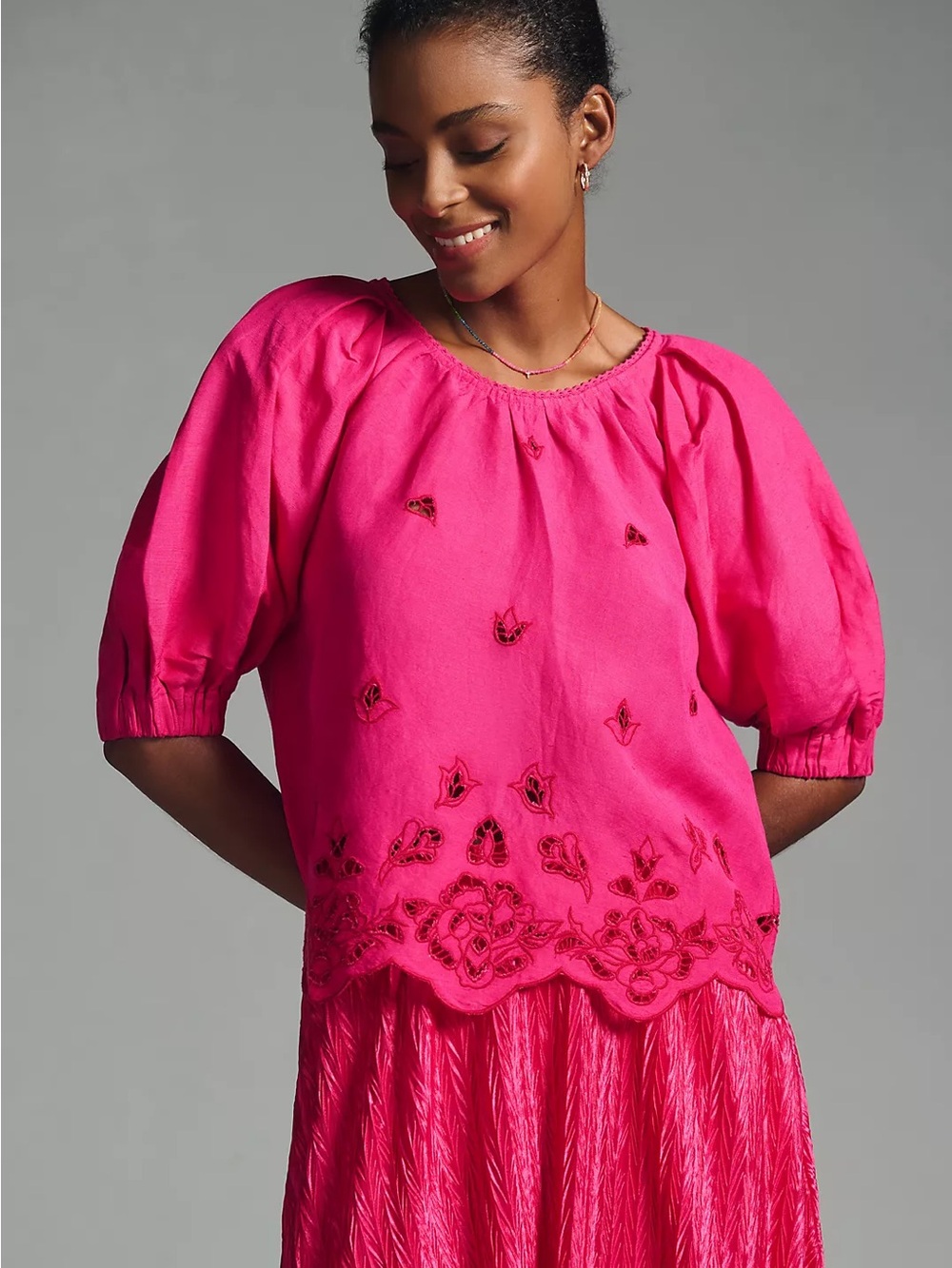 By Anthropologie Cutwork Blouse small - Picture 1 of 5